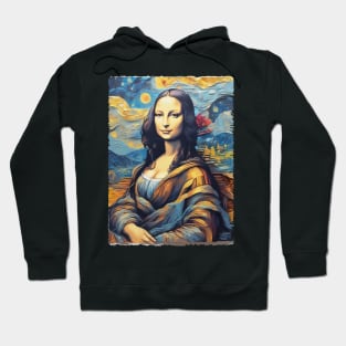 Mona Lisa in the style of Van Gogh Hoodie